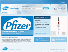 Tablet Screenshot of pfizerinjectables.ca